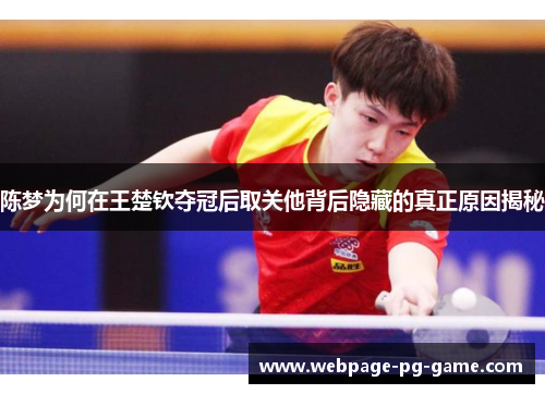 陈梦为何在王楚钦夺冠后取关他背后隐藏的真正原因揭秘 陈梦为何在王楚钦夺冠后取关他背后隐藏的真正原因揭秘